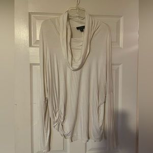 Karen Kane xl cowl neck tshirt with ruched edge on one side